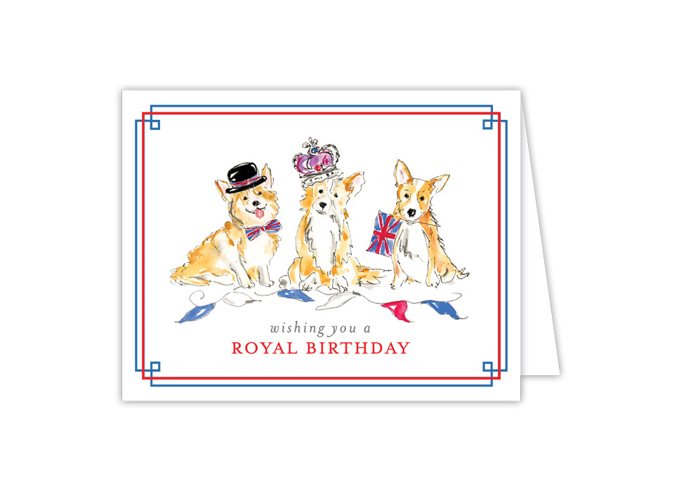 Wishing You a Royal Birthday Corgies Greeting Card