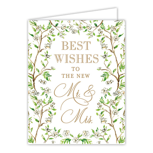 Best Wishes for the New Mr. and Mrs. Dogwood Blossoms Greeting Card