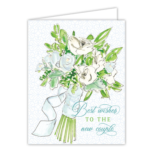 Best Wishesto the New Couple Bouquet Greeting Card