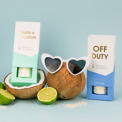 Off Duty - Shower Steamers - Coconut Lime - Set of 8 Tabs
