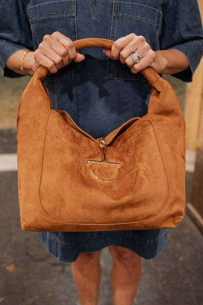 Blair Shoulder Hobo, Faux Suede