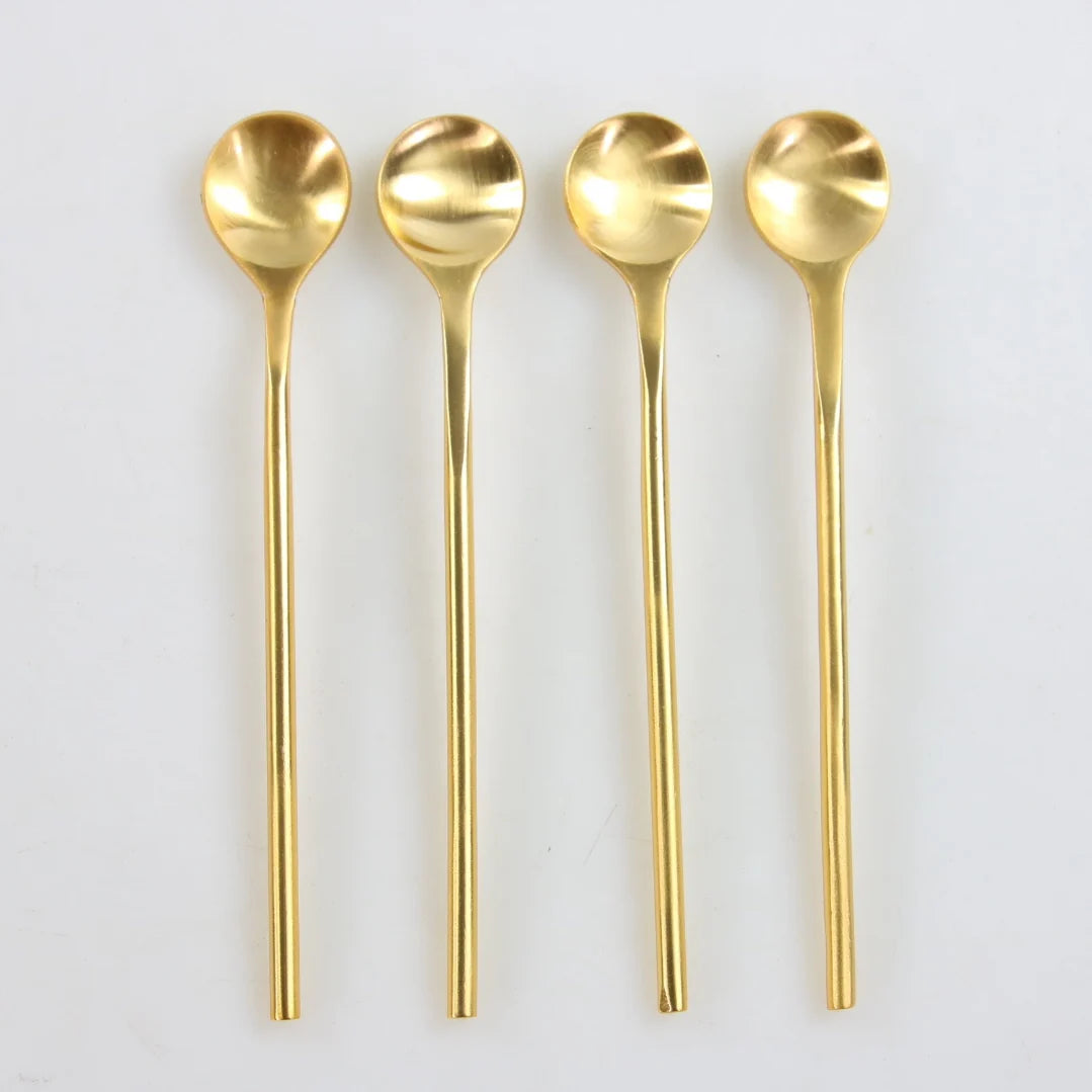 Luxe Gold Thin Spoons, Set of 4