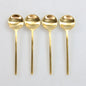 Luxe Gold Thin Mini Spoons, Set of 4