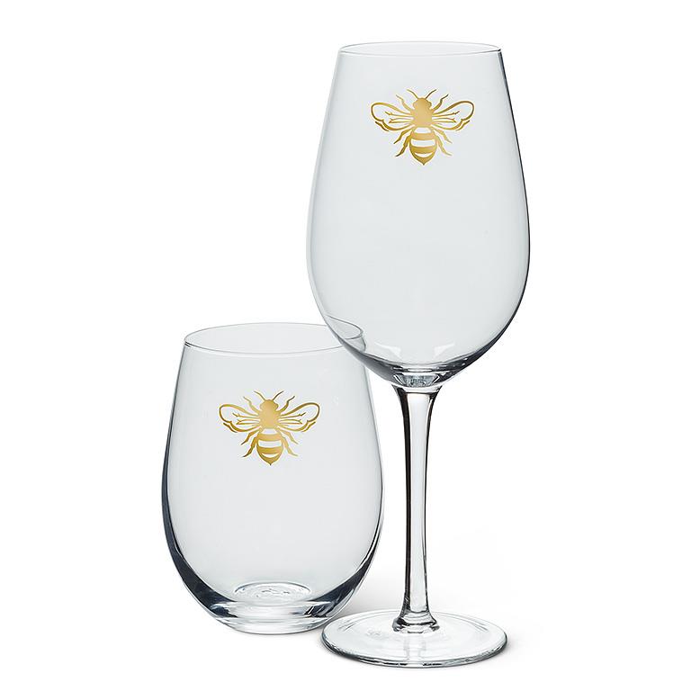 Bee Wine Glass