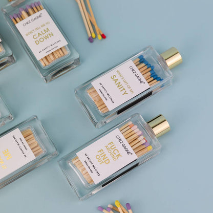 Don't Tell Me To Calm Down Matches - Glass Bottle Matchsticks Lavender