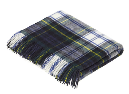 Tartan Plaid Merino Lambswool Throw Blankets, Made in UK