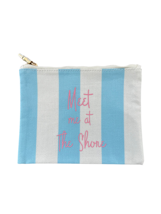 Meet Me at the Shore Coated Blue Flat Zip