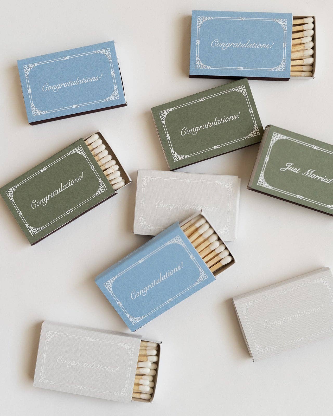Just Married Matchbox (White)