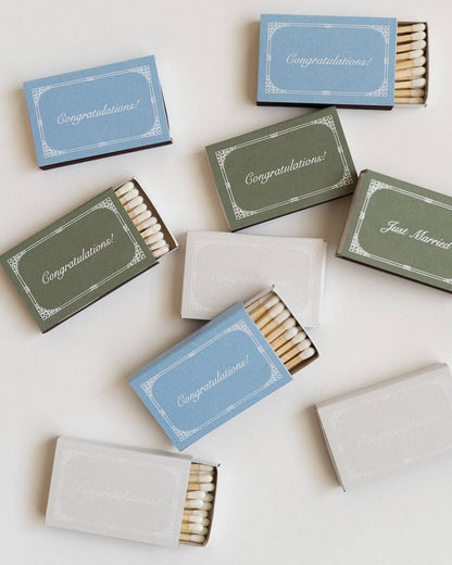 Just Married Matchbox (White)