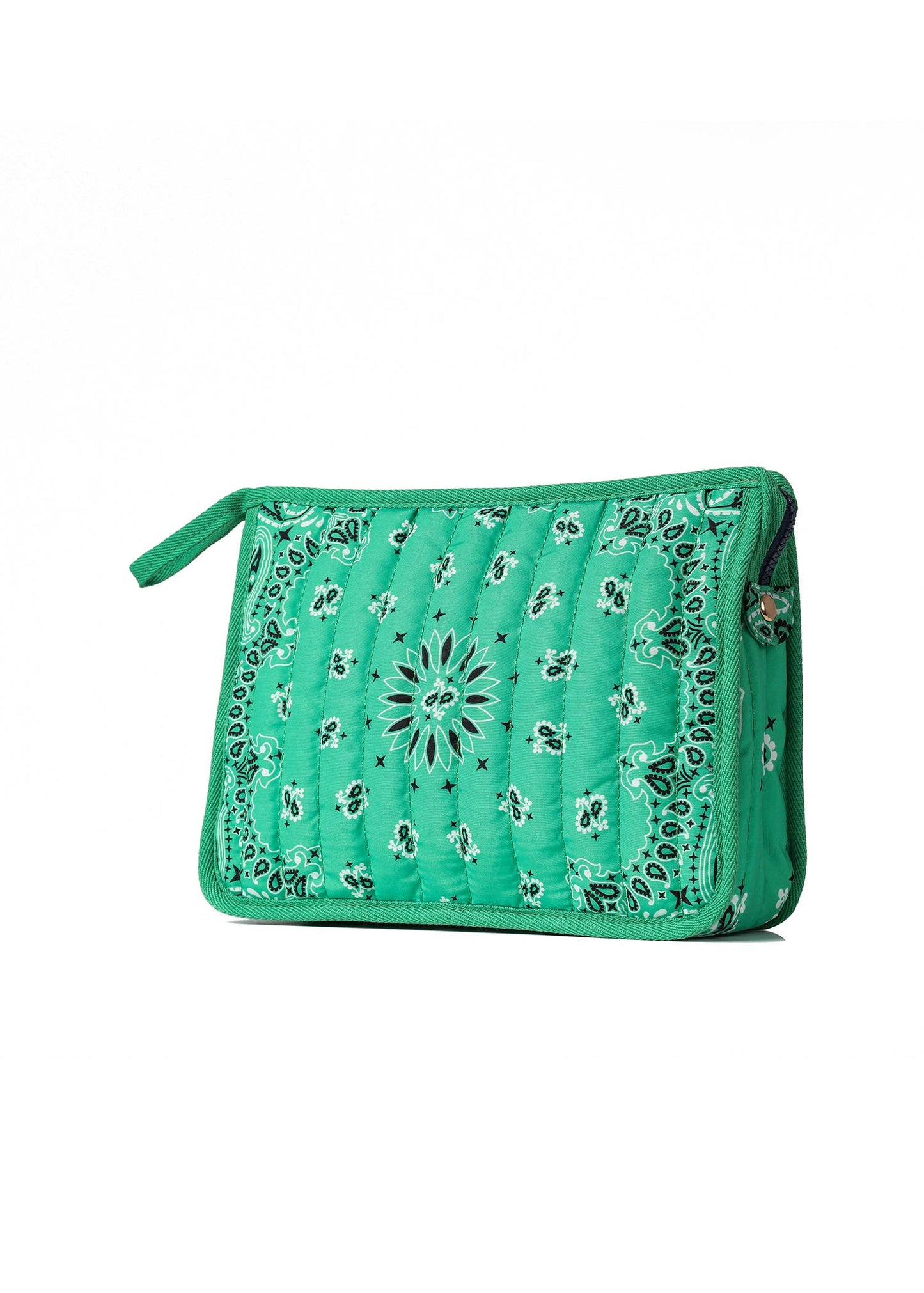 Beau Kelly Green Bandana Print Pouch