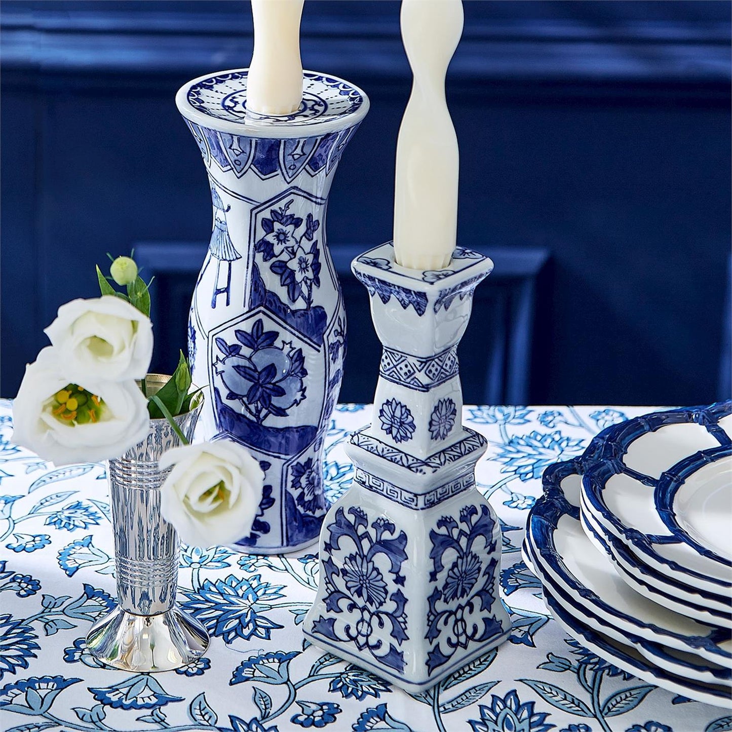 Canton Collection Blue and White Candleholder  (*Multiple Styles*)