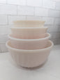 S/4, Vintage Fire King Ivory Swirl Mixing Bowl