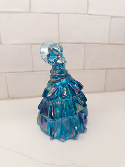 Vintage Blue Carnival Wheaton Southern Belle Lady Figurine