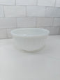 Vintage Anchor Hocking Fire King 6" Milk Glass Swirl Bowl