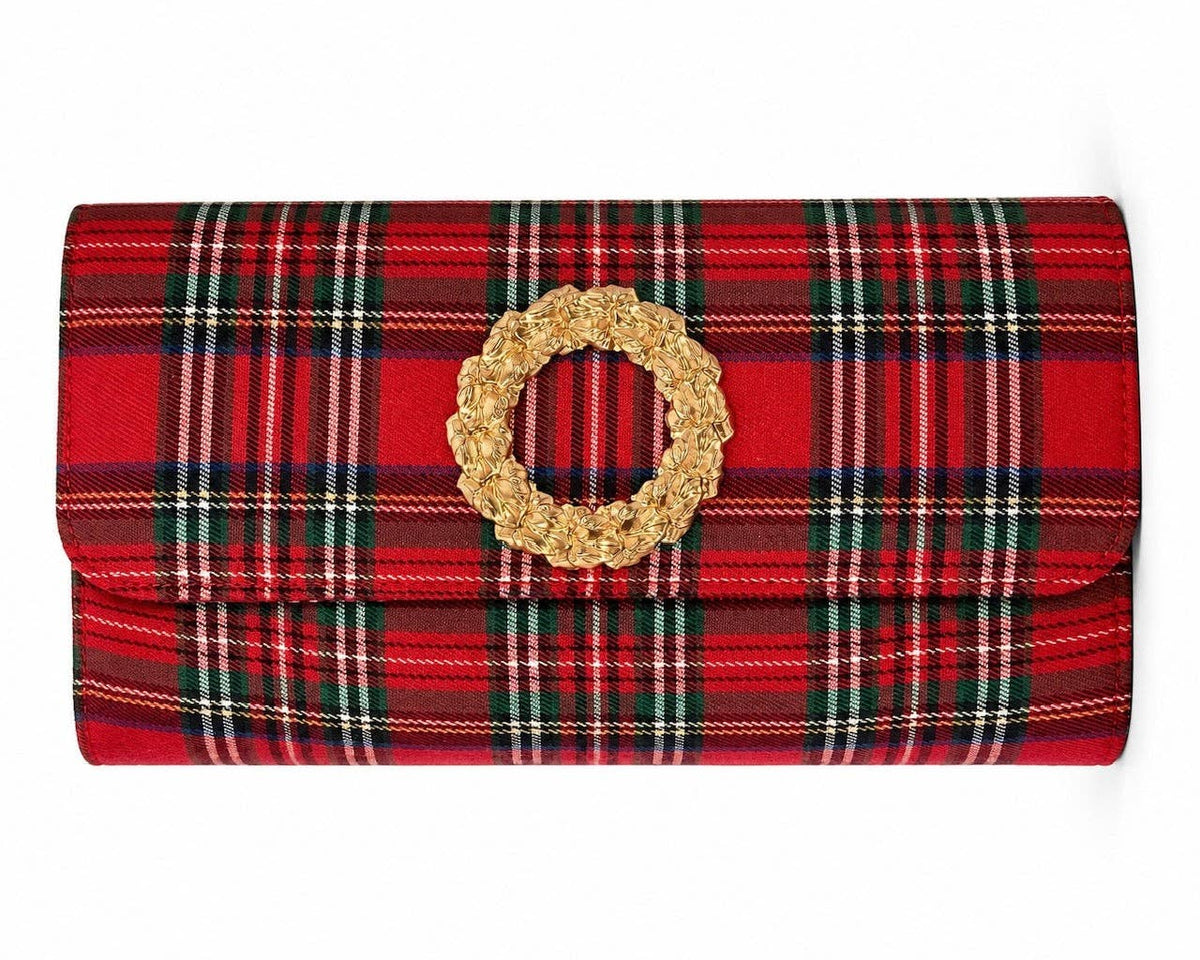Red Plaid Avery Clutch