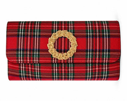 Red Plaid Avery Clutch