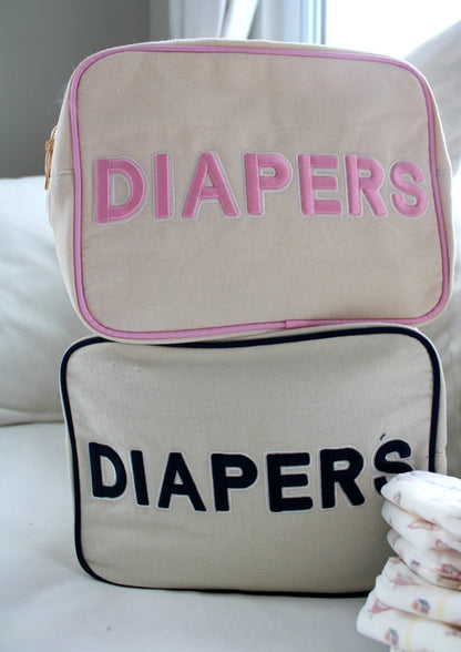 Diapers XL Canvas Pouch