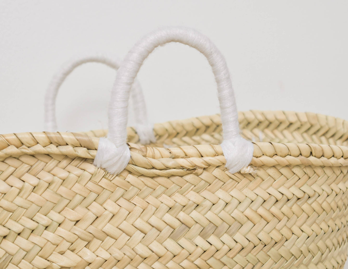 'Bride' Straw Tote with Pom-Poms for Weddings