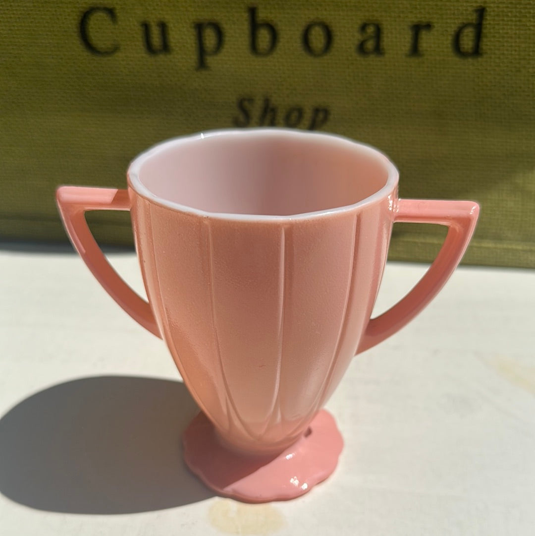 Vintage 1950's Hazel Atlas Pink Milk Glass Creamer