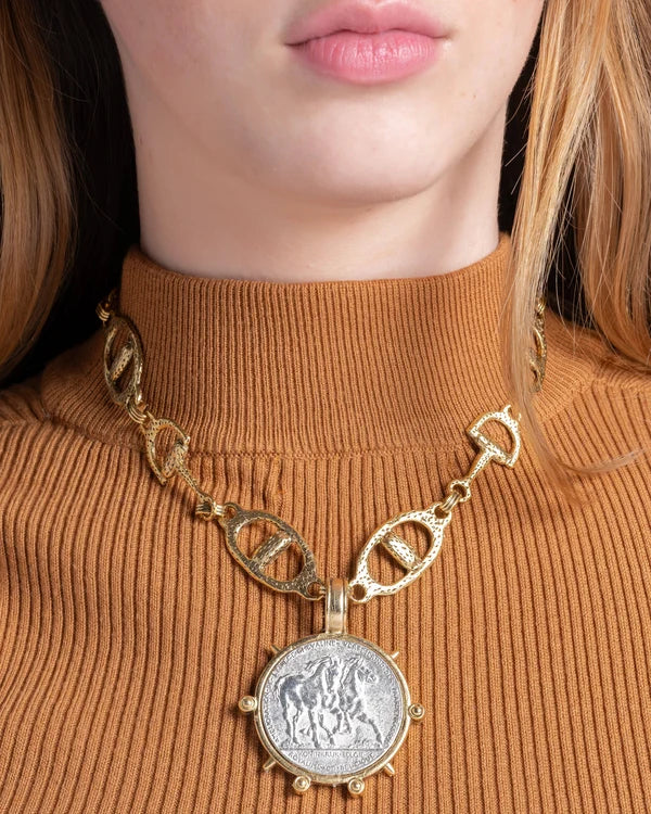 The Heritage Horse Coin Necklace by Yochi