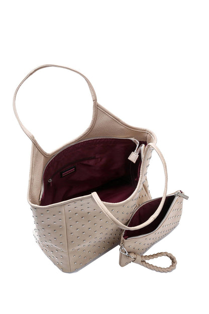 Isla Studded Wheat Tote