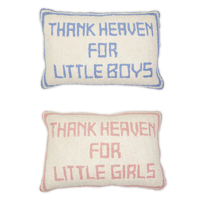 Thank Heaven Punch Embroidery Decorative Throw Pillow (*Two Styles*)