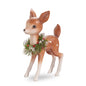 9" Retro Deer With Wreath