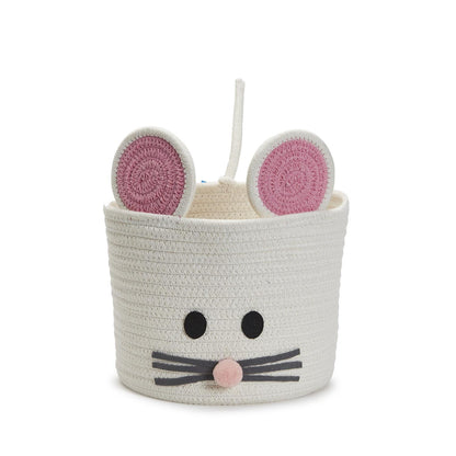 Animal Hand-Crafted Rope Baskets with Applique