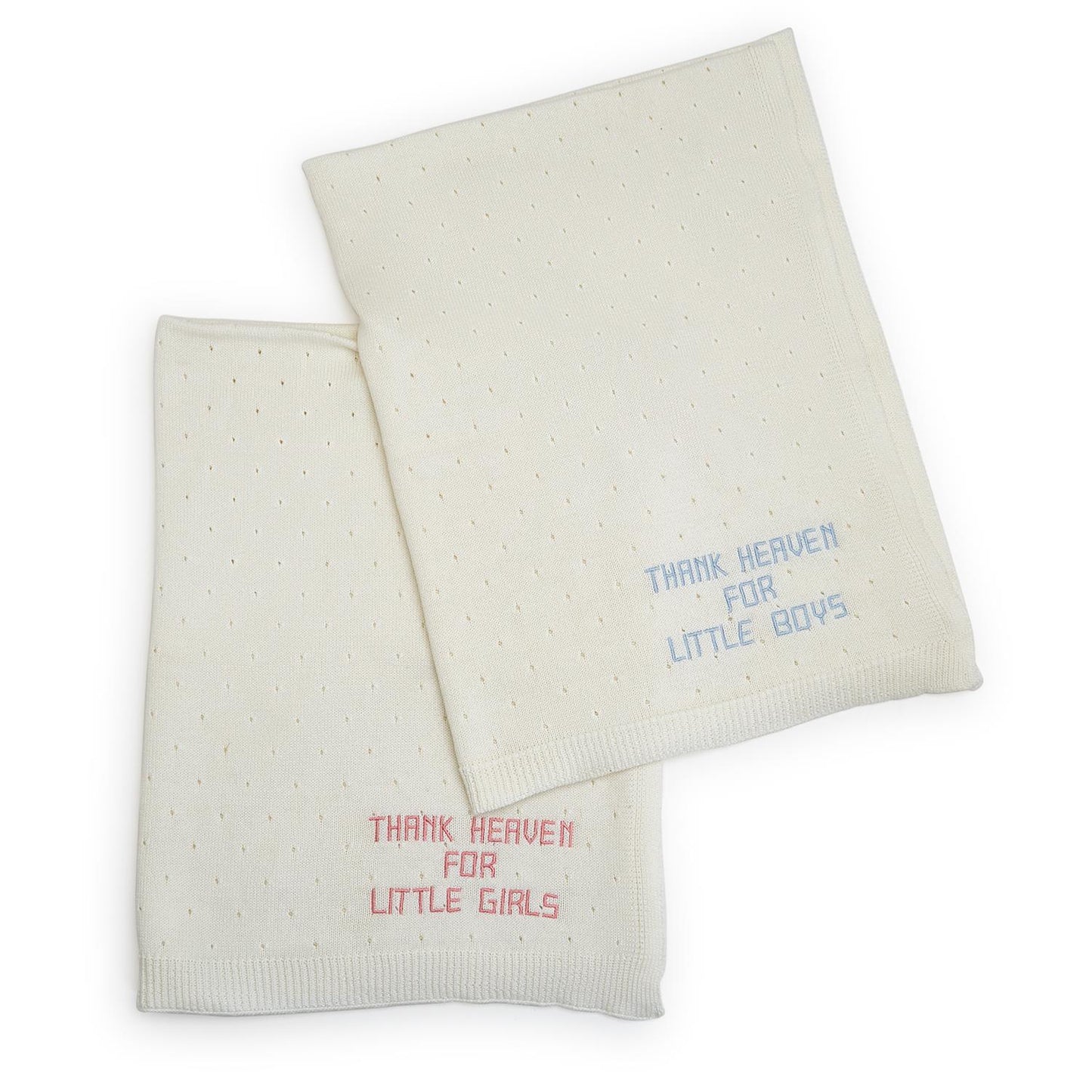 Thank Heaven 30" x 40" Soft Knit Blanket with Embroidery (*Two Colors*)