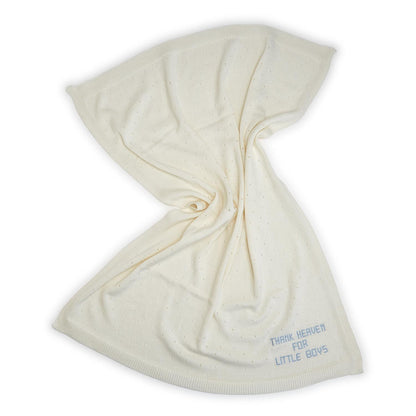 Thank Heaven 30" x 40" Soft Knit Blanket with Embroidery (*Two Colors*)