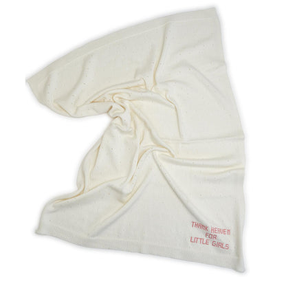 Thank Heaven 30" x 40" Soft Knit Blanket with Embroidery (*Two Colors*)