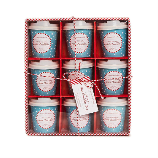 Holiday Hot Cocoa Set in Gift Box Includes 9 Natural Flavors