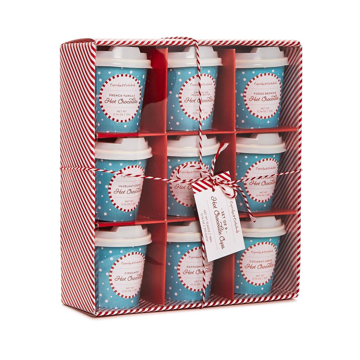 Holiday Hot Cocoa Set in Gift Box Includes 9 Natural Flavors