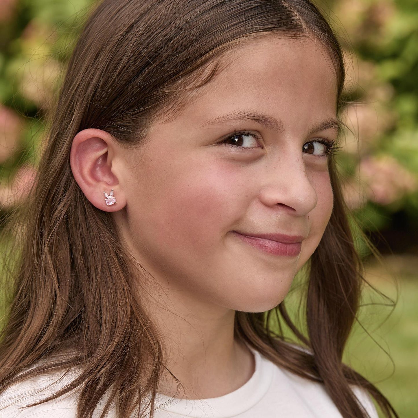 Bunny Stud Earrings with Crystals