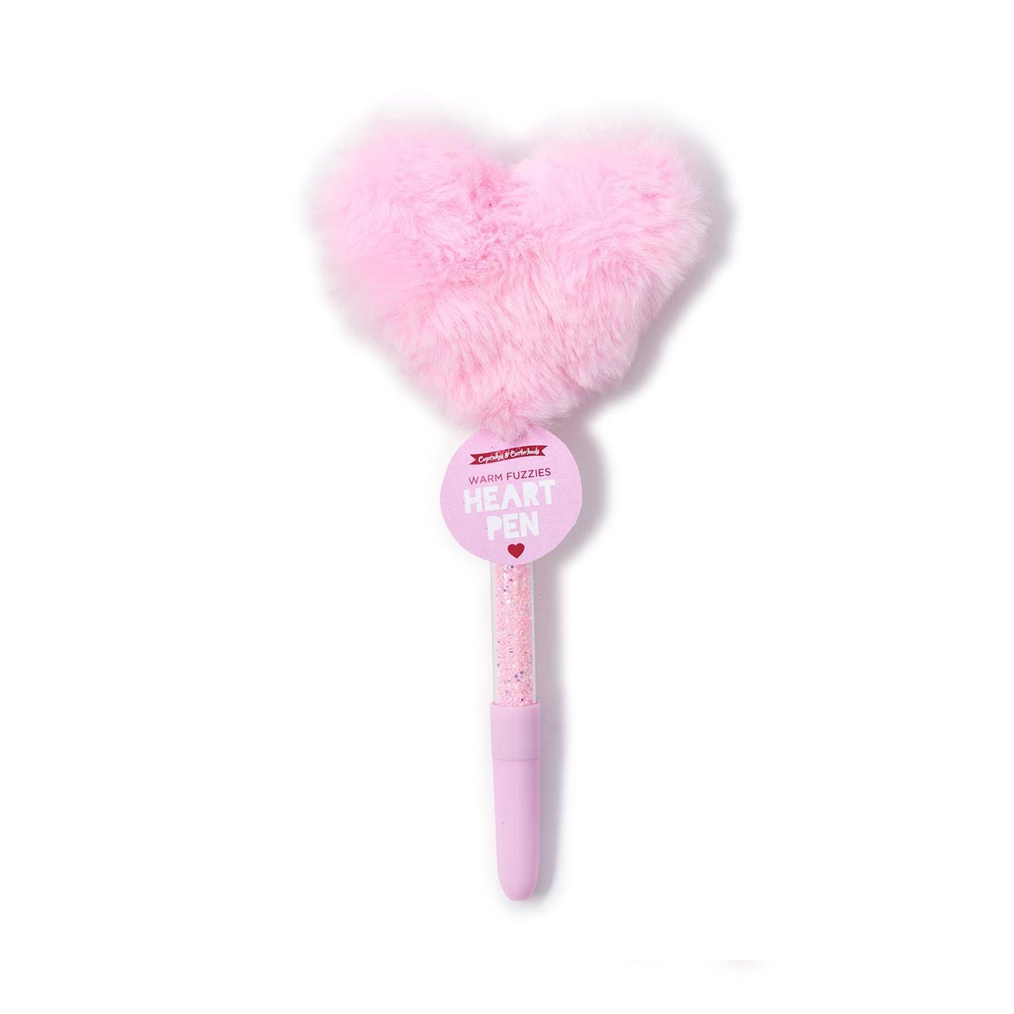 Warm Fuzzies Plush Faux Fur Heart Pen