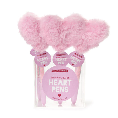 Warm Fuzzies Plush Faux Fur Heart Pen