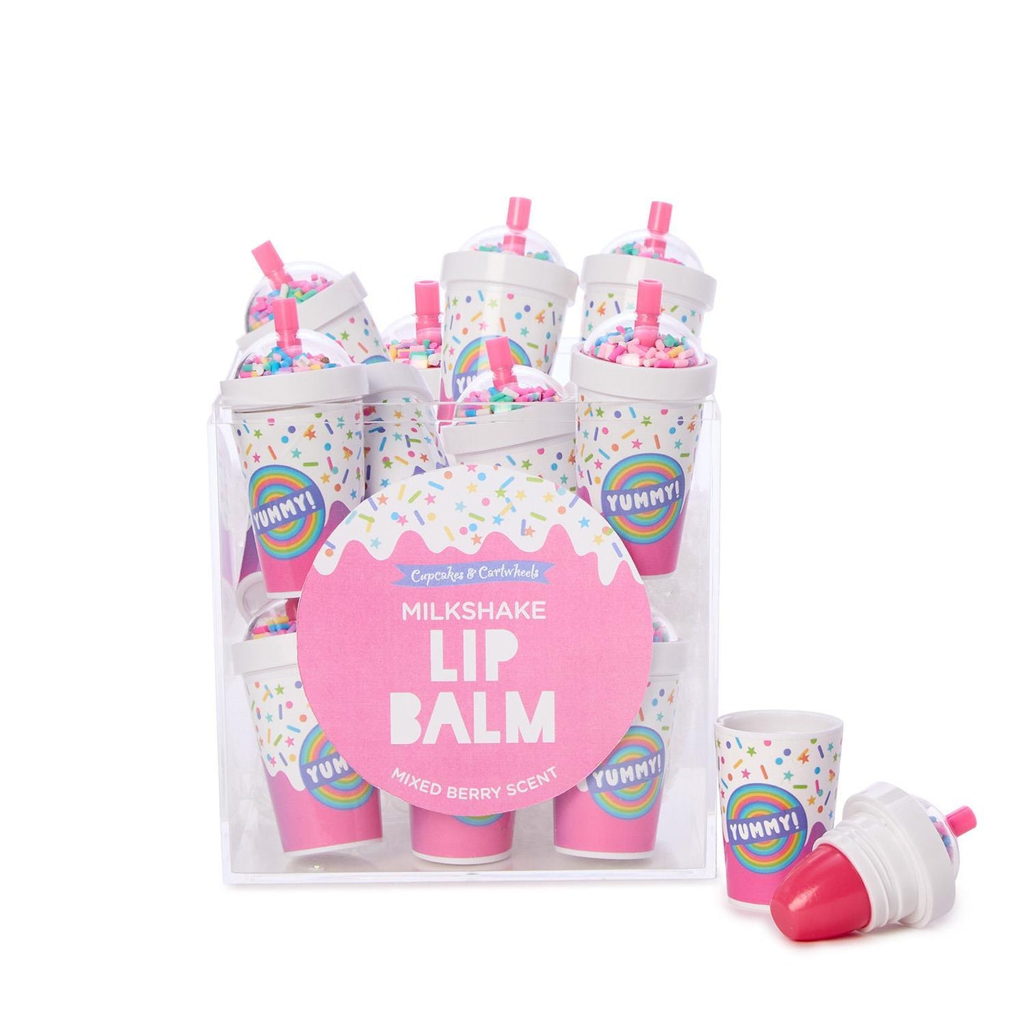 Milkshake Lip Balm with Mixed Berry Scent