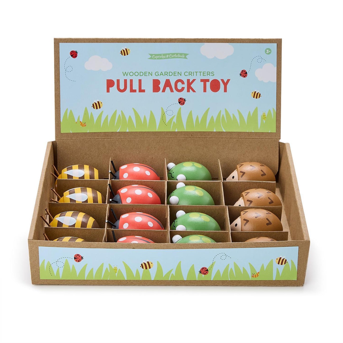 Garden Critters Wooden Pull Back Toy