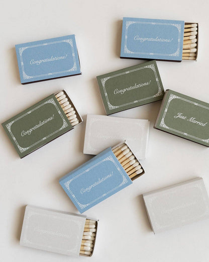 Just Married Matchbox (Sage)