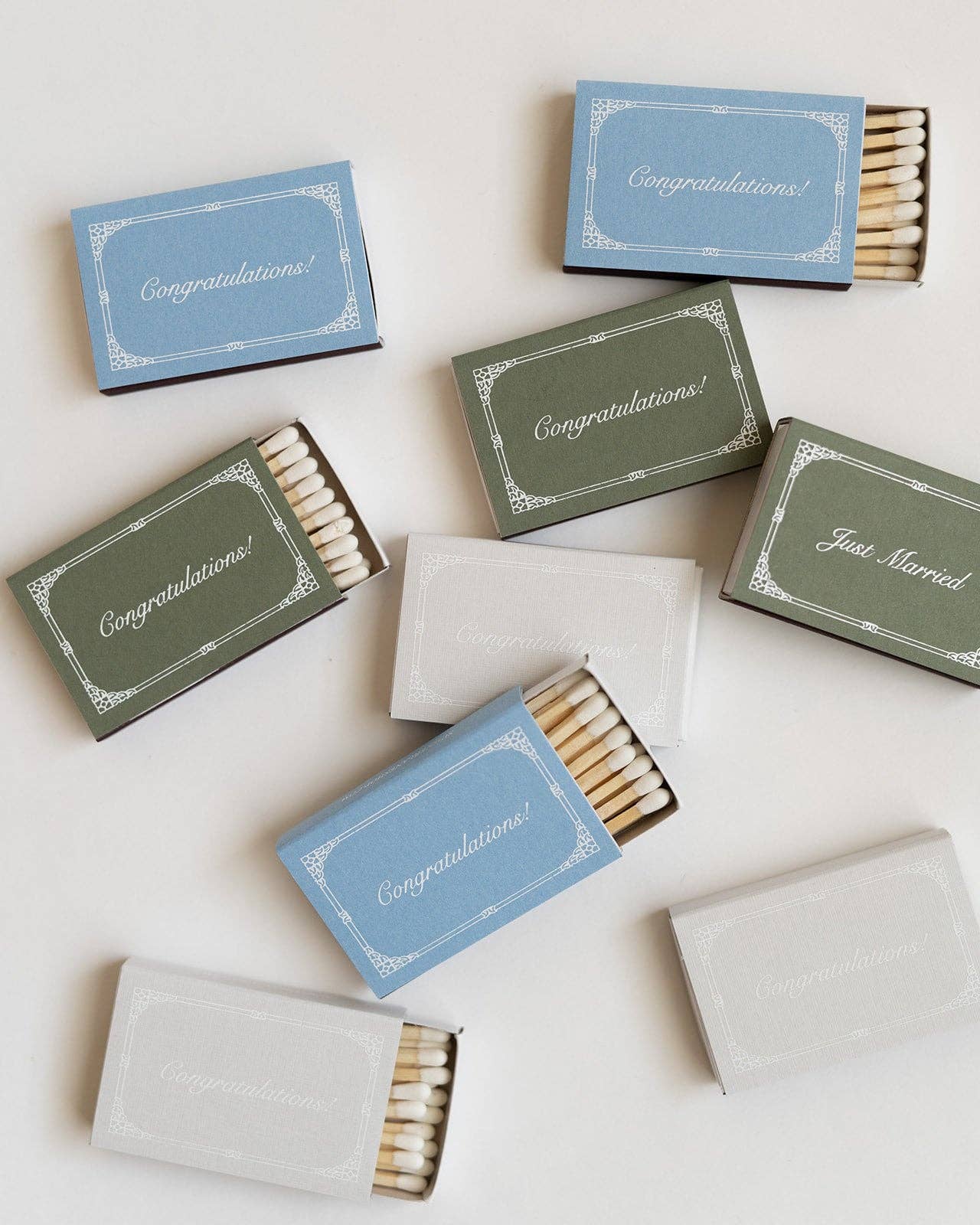 Just Married Matchbox (French Blue)