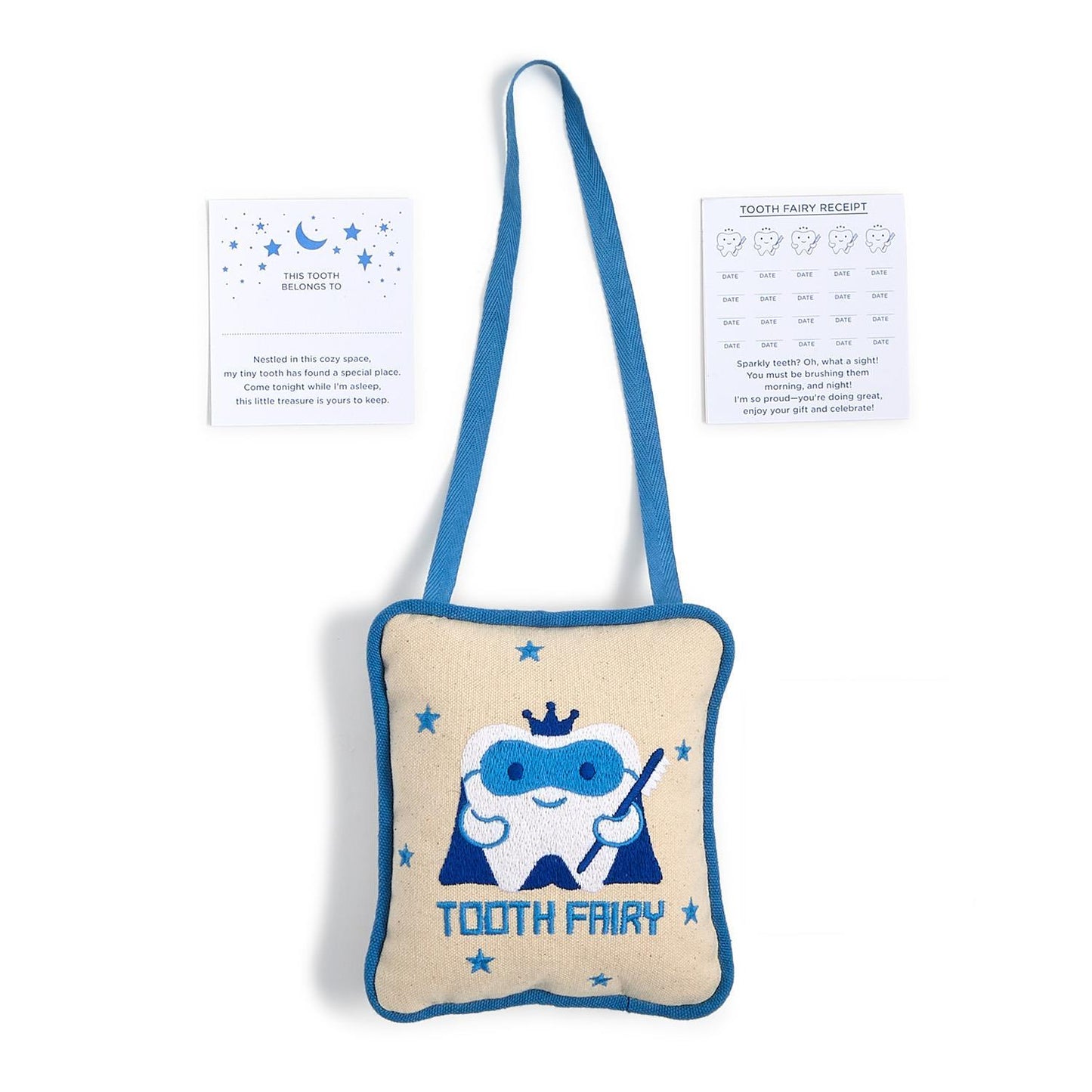 Tooth Fairy Embroidered Pillow Door Hanger Decor with Note Card