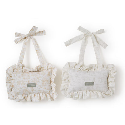 You Are Loved Beyond Measure Embroidered Ruffle Pillow Door Hanger Décor