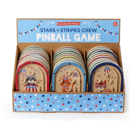 Stars and Stripes Crew Wooden Pinball Game