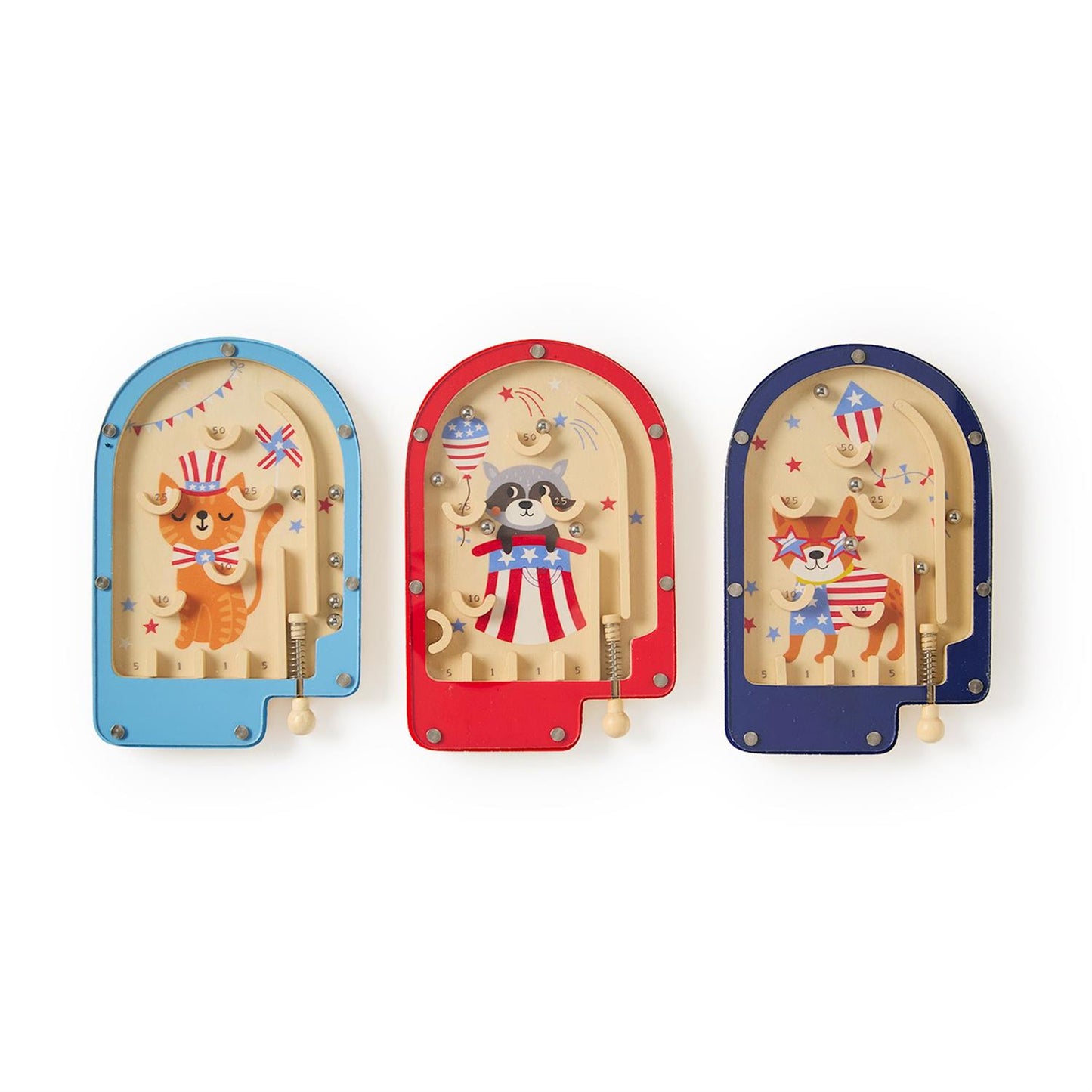 Stars and Stripes Crew Wooden Pinball Game