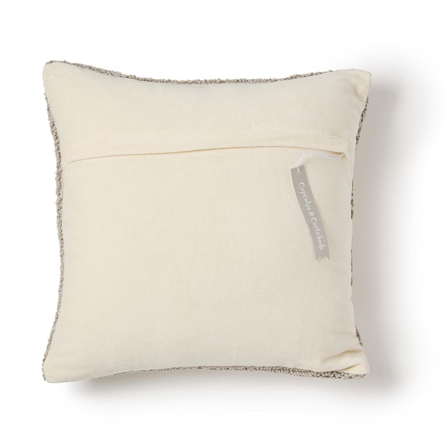 You Are Loved Gray Punch Embroidery Square Decorative Pillow