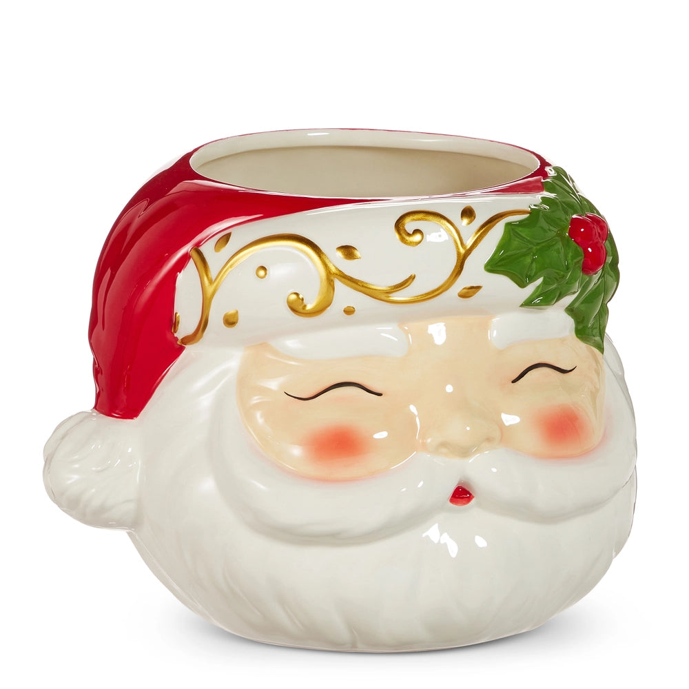 15" Santa Head Planter / Bowl