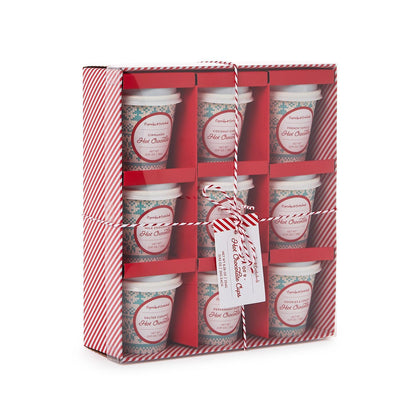 Holiday Set of 9 Hot Chocolate Cups in Gift Box