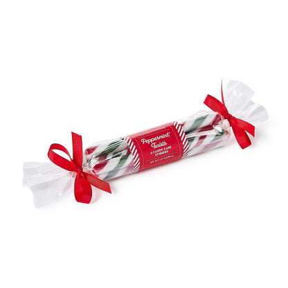 Peppermint Twist Set of 6 Peppermint Flavor Candy Stirrers in Gift Pack