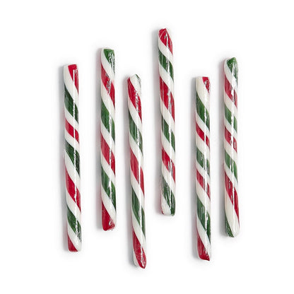 Peppermint Twist Set of 6 Peppermint Flavor Candy Stirrers in Gift Pack