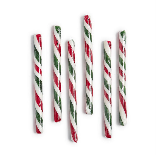 Peppermint Twist Set of 6 Peppermint Flavor Candy Stirrers in Gift Pack